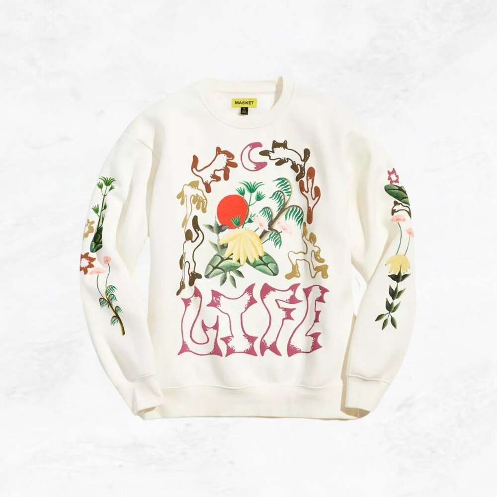 Market UO Exclusive Life Cycle Crew Neck Sweatshirt